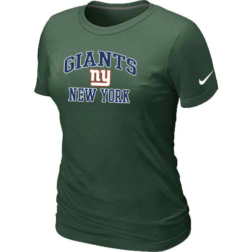 Nike New York Giants Women's Heart & Soul NFL T-Shirt - Dark Green